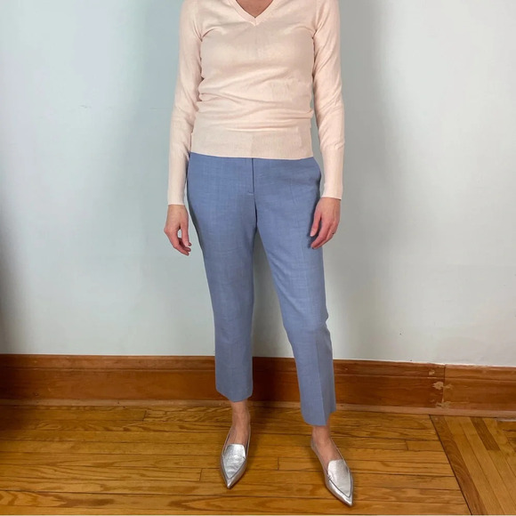 Marc Cain Blue Wool Blend Crop Trousers, size “N2” (US6) - Picture 4 of 11